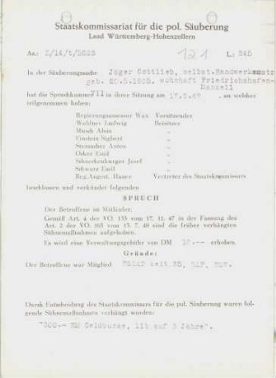 Jäger, Gottlieb