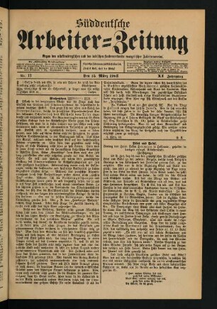 Nr. 11. Den 15. März 1903. - Nr. 15. Den 12. April 1903.