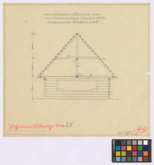 Johannisberg ([Landkreis Habelschwerdt]): [Eduard] Strauch. Scheune (Querschnitt)