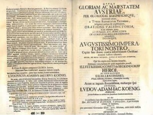 Einladung von Rektor G. Hecking zu einer Schulrede am Gymnasium über die Türkenkriege (Druck Mayer HN)