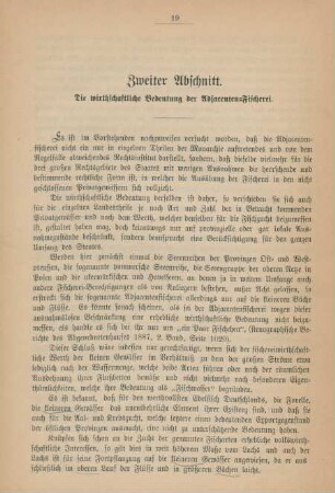Zweiter Abschnitt. Die wirthschaftliche Bedeutung der Adjacenten-Fischerei.