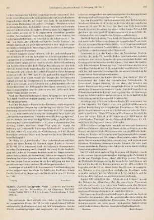 491-492 [Rezension] Mehnert, Gottfried, Evangelische Presse
