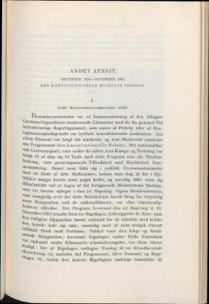 I. Indtil Novemberkundgørelsen 1858.
