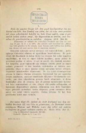 Dortmunder Urkundenbuch, 2,1. (No. 1 - 387), 1372 - 1394