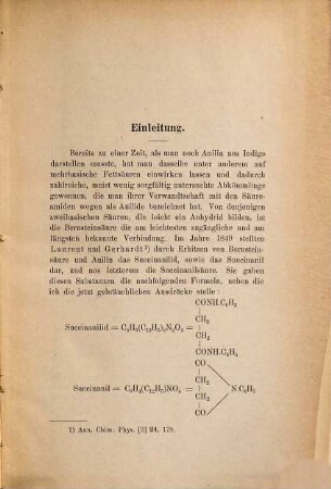 Ueber eine neue Methode zur Darstellung von aromatischen Succinaminsäuren und Succinimiden