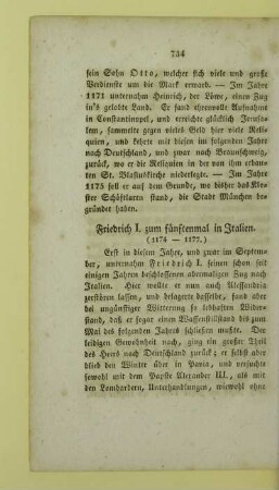 Friedrich I. zum fuenftenmal in Italien