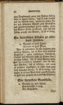 Eine fürtrefliche Brandsalbe