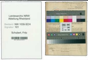 Entnazifizierung Fritz Schubert , geb. 09.04.1902 (Elektromeister)