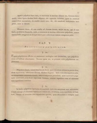 Cap. V. De structura palpebrarum.