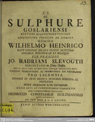 De Sulphure Goslariensi