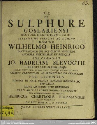 De Sulphure Goslariensi