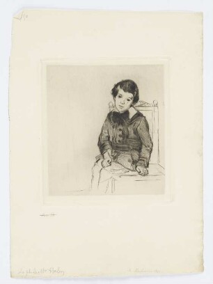 Bildnis Daniel Halévy, Sohn von Ludovic Halévy, auf einem Stuhl sitzend