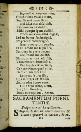 Sacramentum poenitentiæ. - Sabbatho. De Coelo.