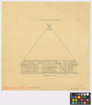 Westmoorende ([Landkreis Jork]): Hof Quast. Haupthaus (Giebel-Ansicht)
