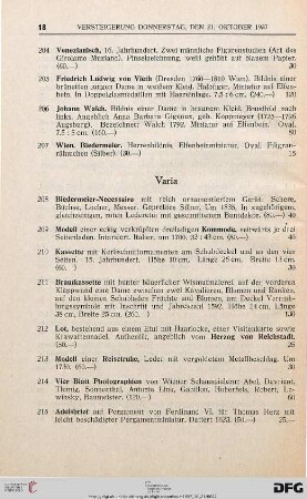 Varia (Nr. 208-219)
