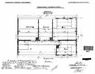 Unterjesingen: Empfangsgebäude Verwaltungsgebäude Grundriß Dachgeschoß