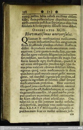 Observatio XCIV. Rheumatismus universalis