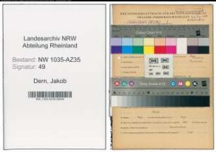 Entnazifizierung Jakob Dern , geb. 29.03.1897 (Bergmann)