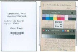 Entnazifizierung Eugen Osten , geb. 28.09.1881 (Verw.Inspektor)
