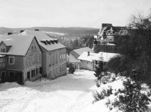 Burgk. Blick nach Südwest zum Schloß