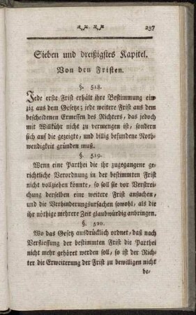 Sieben und dreißigstes Kapitel. Von den Fristen.