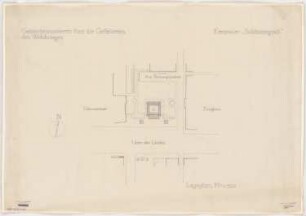 Neue Wache (Königswache), Berlin Umgestaltung zur Gedächtnisstätte für die Gefallenen des 1. Weltkriegs: Lageplan 1:500