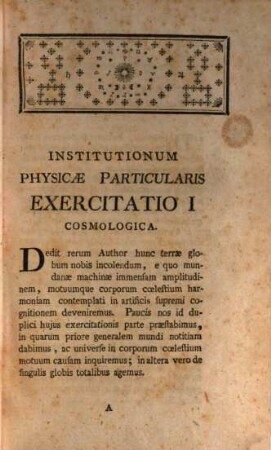 Institutionum Physicae Pars ... : Conscripta In Usum Tironum Philosophiae, 2. Pars ... Seu Physica Particularis