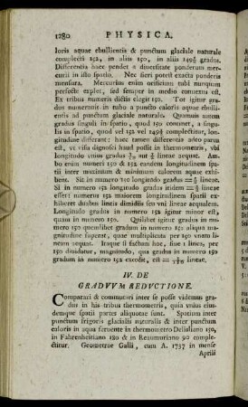 IV. De Graduum Reductione