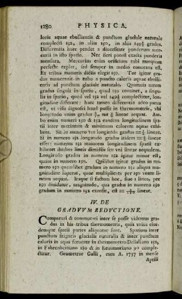 IV. De Graduum Reductione