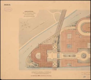 Bebauungsplan für die Museumsinsel, Berlin 2. Entwurf: Lageplan der Gemäldegalerie