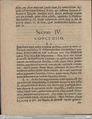 Sectio IV. Conclusio.