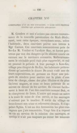 Chapitre XVI. Arrestation d'un de nos courriers ...