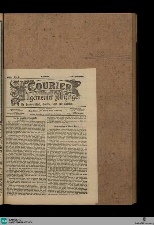 Badische Presse : Generalanzeiger der Residenz Karlsruhe und des Großherzogtums Baden, Allgemeiner Anzeiger für Landwirtschaft, Garten-, Obst- und Weinbau Nr. 6