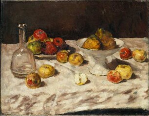 Stillleben mit Äpfeln, Birnen und einer Karaffe