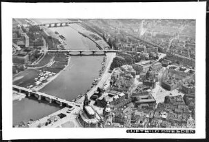 Dresden, Blick auf die Altstadt, Luftbild