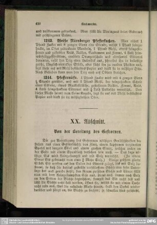 XX. Abschnitt. Von der Bereitung des Gefrornen