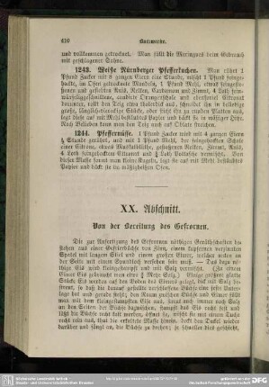 XX. Abschnitt. Von der Bereitung des Gefrornen