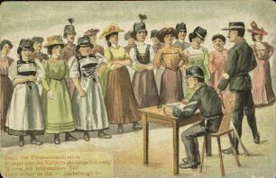 Dank der Frauenemanzipation Kommt jetzt das Weiberregiment in Schwung [...]