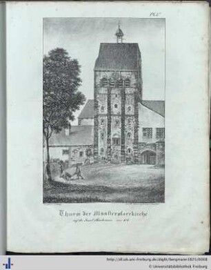 Thurm der Münsterpfarrkirche auf der Insel Reichenau von 806