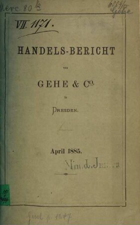 Handelsbericht. 1885,4