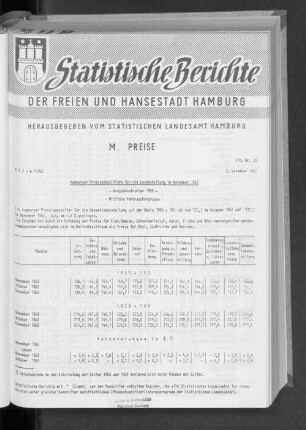 Hamburger Preisindexziffern für die Lebenshaltung im November 1962 : Lfd. Nr. 39