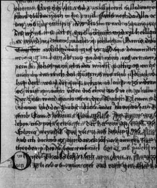 Blatt 67r mit Text und Wasserzeichen (Ausschnitt)
