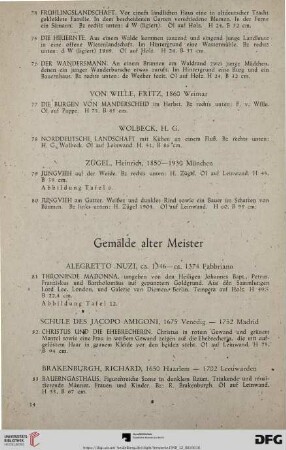 Gemälde alter Meister (Nr. 81 - 153)