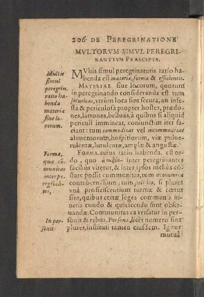 Multorum Simul Peregrinantium Praecepta.