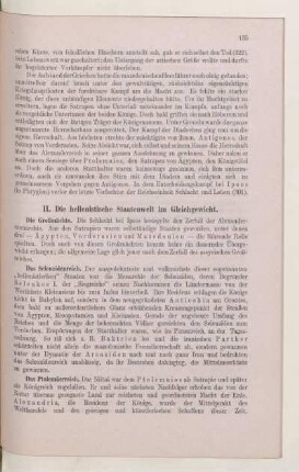 II. Die hellenistische Staatenwelt im Gleichgewicht