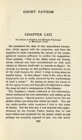 Chapter LXII. His return to England, and midnight pilgrimage to Monimia's tomb