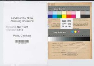 Entnazifizierung Charlotte Pape, geb. 01.02.1899 (Postsekretaerin)