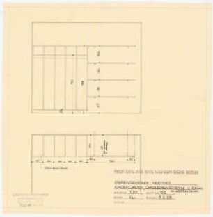Evangelisches Gemeindezentrum, Herford: Kindergarten: Garderobenschrank 1:20