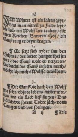 JM Winter ist ein kalten zeyt/ || das man nit vil zu Felde leyt/ ||