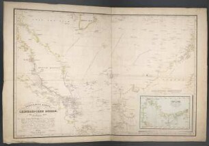 Reduzierte Karte vom Chinesischen Meer : 1stes oder Südliches Blatt ; Dem Kapitain James Horsburgh, F. R. S., A. S., G. S., Korrespond. Mitgliede der Kaiserl. Akademie der Wissenschaften zu St. Petersburg, Hydrographen der Ehrenw. Ostindischen Kompagnie, - dem gelehrten Beschreiber der Indischen Meere, durch dessen treffliche Arbeiten und freündschaftliche Privat-Mittheilungen der Entwurf der hydrographischen Blätter des Asiatisch. Atlases ur allein möglich wurde, - widmet die vorliegende Darstellung des Chinesischen Meeres aus innigster Verehrung und Dankbarkeit